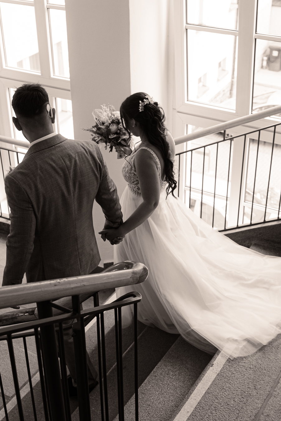 Ungestellter Moment bei einer Hochzeit