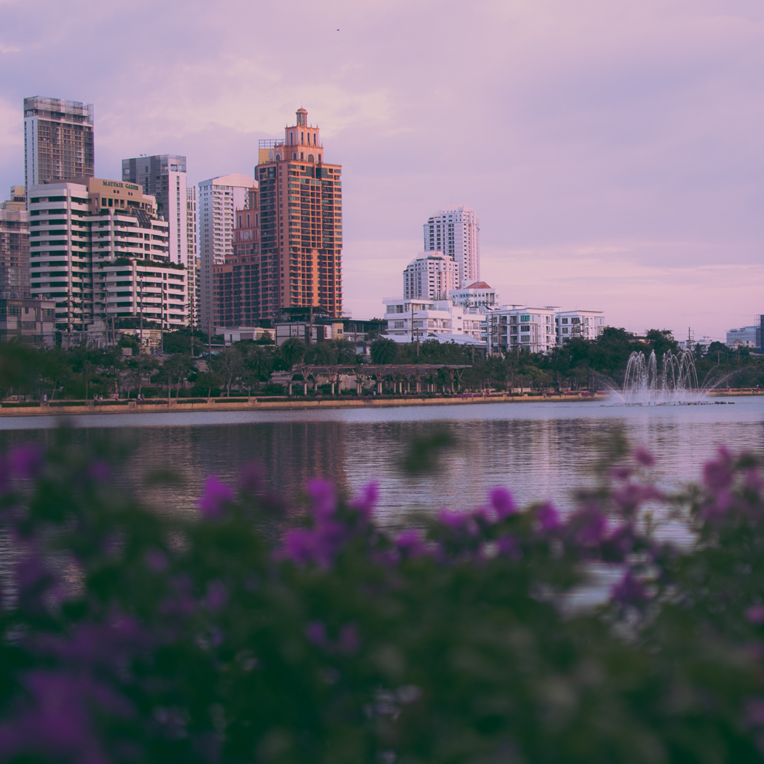 Benjakitti Park Bangkok Skyline